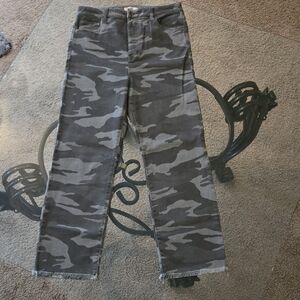 Splendid Gray Camouflage Ankle Jeans